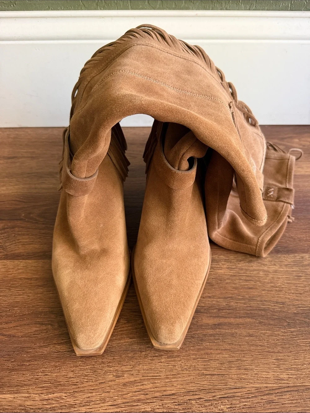 Free People Faith Fringe Western Boots